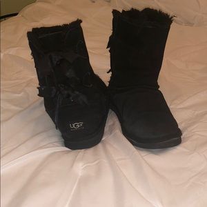 Black Uggs with bows